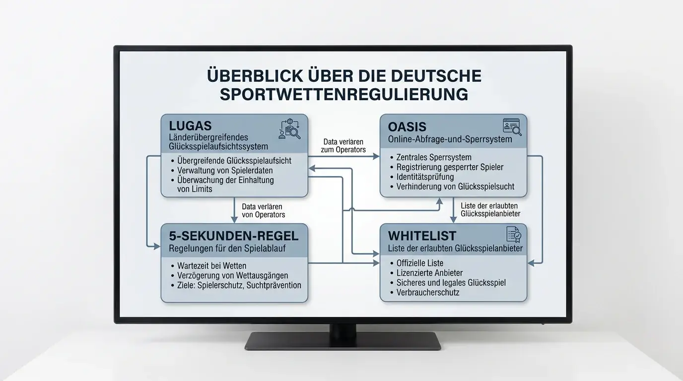 Sportwetten Regulierung Deutschland GlüStV 2021 LUGAS OASIS Whitelist Überblick