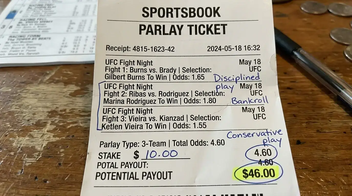 Parlay-Strategie für MMA Kombiwetten: Kleine Zwei- und Dreier-Kombis statt riskanter Akkumulator-Wetten
