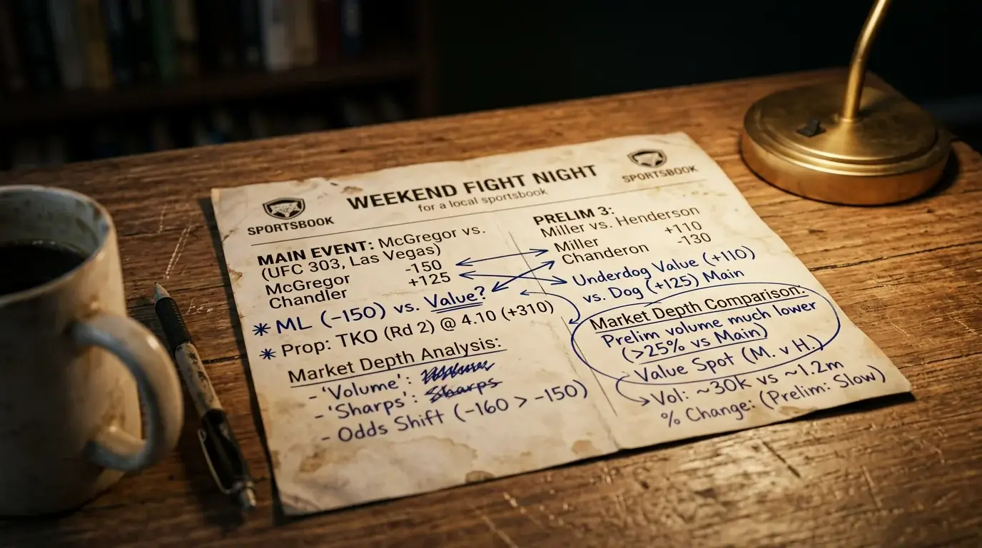 Struktur einer UFC Fight Card mit Main Card, Prelims und Early Prelims als Wettübersicht