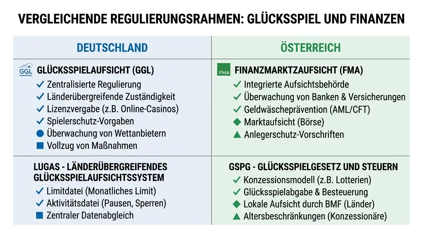 Systemvergleich Deutschland versus Österreich: GGL-Regulierung gegen österreichisches Glücksspielgesetz für MMA-Sportwetten